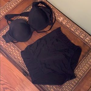 Black high waisted bikini